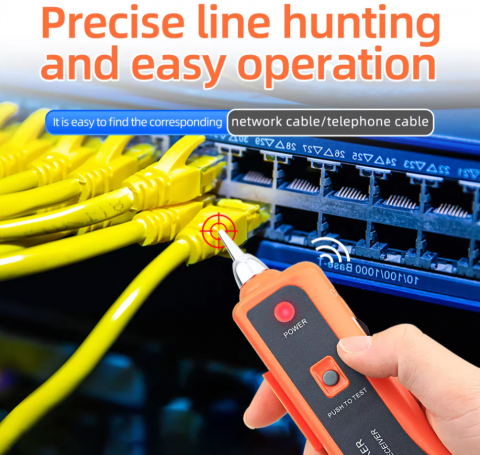 Tester de retea RJ45 cu cable Tracker, Portocaliu [1]