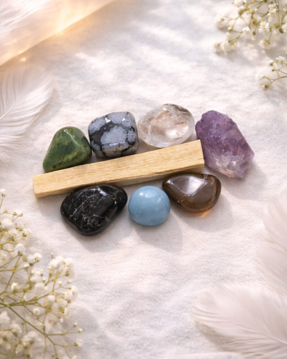 Set cristale pentru terapeuți – turmalină, ametist, angelit, cuarț [2]