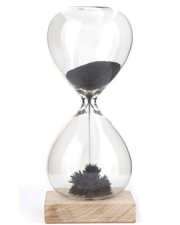 Clepsidră Magnetică cu Nisip Feromagnetic – Efect Vizual Hipnotizant și Bază din Lemn [2]