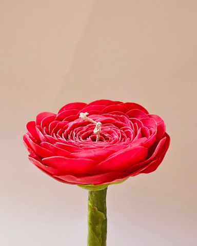 Ranunculus - lumanare din ceara de albine (unicat) [4]