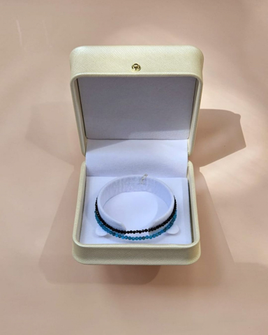Universul colecțiilor - Set brățări spinel & apatit – elegant, reglabil, fațetat | Bijuterii Semiprețioase