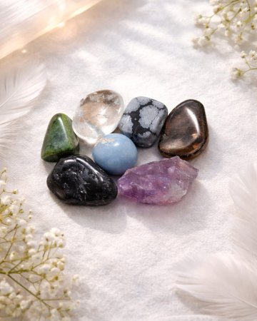 Bijuterii & Accesorii - Set cristale pentru terapeuți – turmalină, ametist, angelit, cuarț