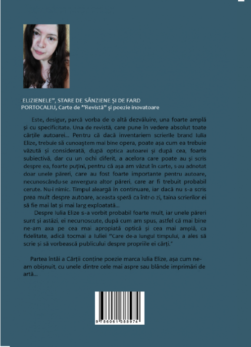 Iulia Elize -  ”Elizienele”, stare de sânziene și de fard portocaliu: Carte de ”revistă” și poezie inovatoare [6]
