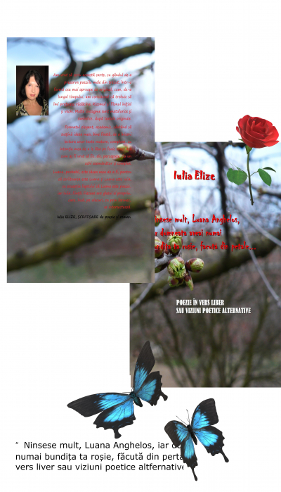 Iulia Elize - ”Ninsese mult, Luana Anghelos, iar dumneata aveai numai bundița ta roșie făcută din petale” - Poezie [5]