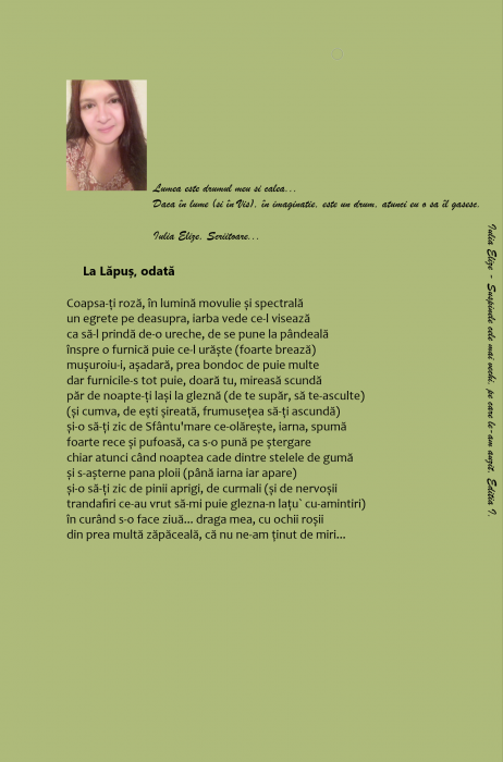 Iulia Elize - ”Suspinele cele mai vechi, pe care le-am auzit”, Ediția I. [8]