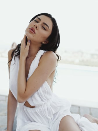 Kaia – Rochie din panza topita cu decupaje și spate gol [8]