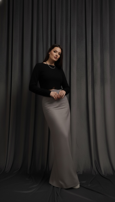 Set fustă și palton din lână pentru costume [3]