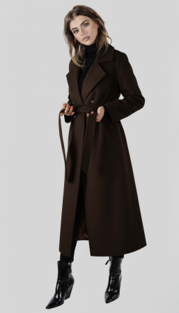 COATS & SUITS - Palton maro clasic din lână virgina – NOOR
