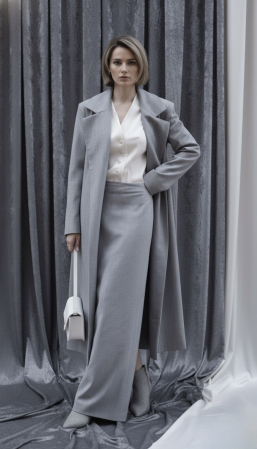 Set fustă și palton din lână pentru costume [1]