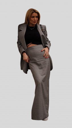 COATS & SUITS - Set fustă și palton din lână pentru costume
