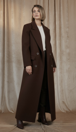 COATS & SUITS - Palton maro clasic din lână virgina – NOOR