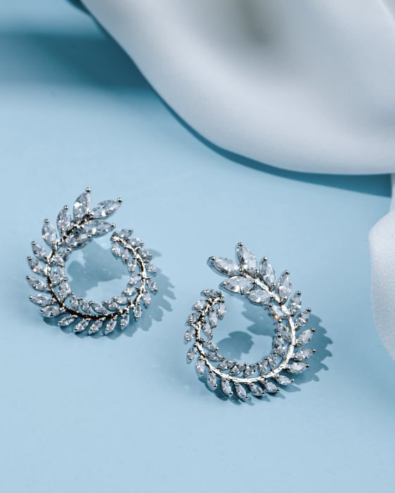Cercei ocazie "Circle" eleganti, Zirconiu Cubic [2]