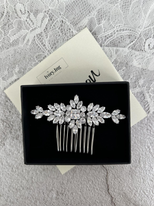 Accesoriu de par “Anna” cu cristale Zirconiu Cubic [4]