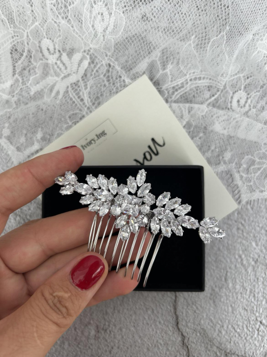 Accesoriu de par “Anna” cu cristale Zirconiu Cubic [5]