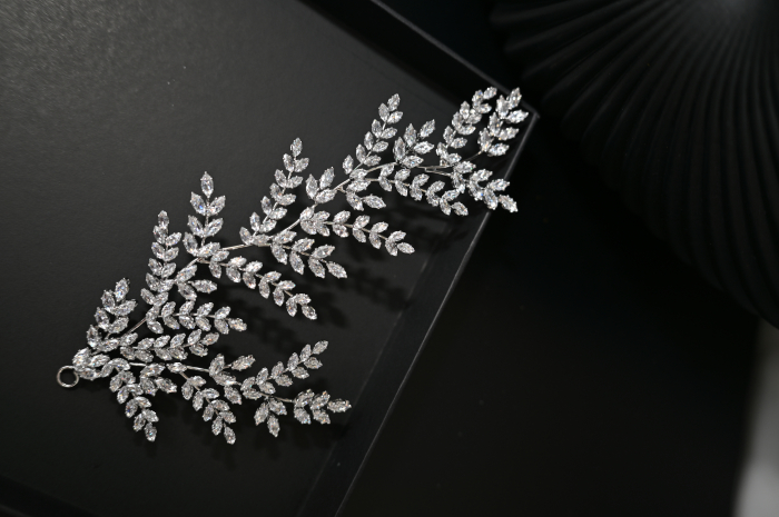 Accesoriu de par "OLLA", model ramuri cu Zirconiu Cubic [3]