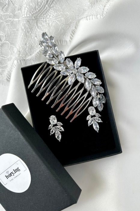 Accesoriu de par "Symphony" cu cristale Zirconiu Cubic [2]