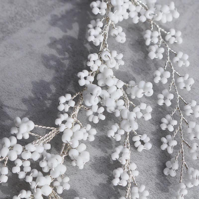 Accesoriu mireasa "LIANA" ramuri perle albe [2]
