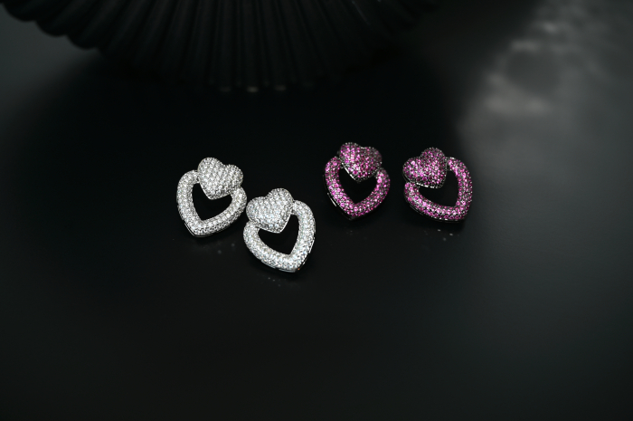 Cercei “LINEA Pink” – linii curate, design contemporan [2]