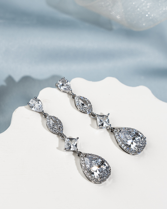 Cercei "Luxury Water Drop", Zirconiu Cubic [1]