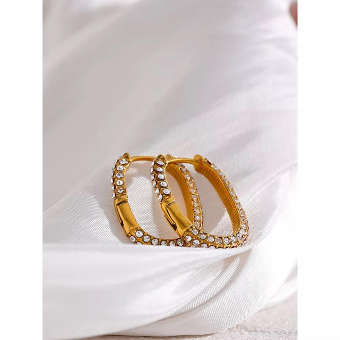 Cercei Rotunzi Auriu Elegant cu Zirconiu Cubic – Strălucire Delicată, Stil Etern [2]