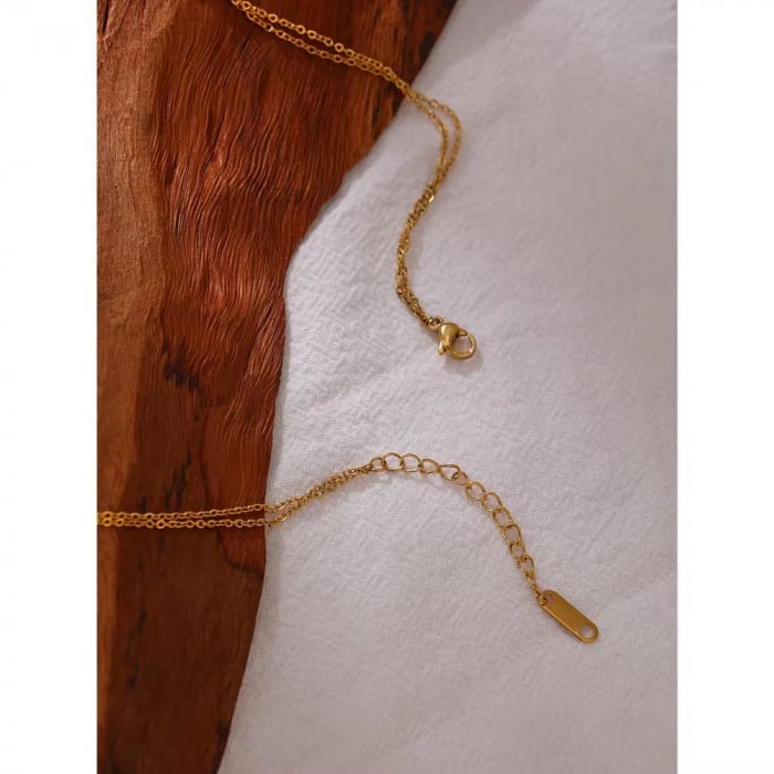 Colier Dublu 1929 Placat cu Aur 18K și Zirconiu Cubic – Eleganță Delicată [4]