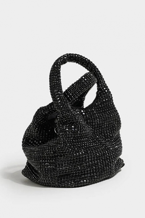 Crystal Clutch/Poseta Black cu cristale 3D aplicate [1]