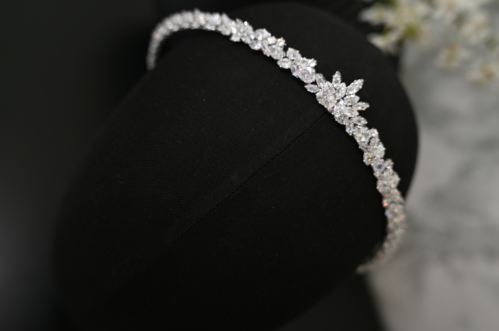 Diadema de par “Charlotte” cu cristale Zirconiu Cubic [4]