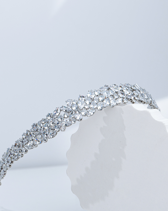 Diadema de par “Cosmos” cu cristale Zirconiu Cubic [3]