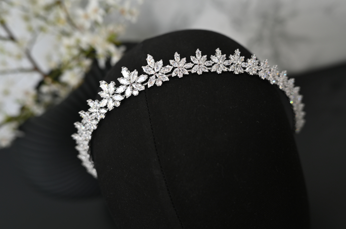 Diadema de par “Emilia” cu cristale Zirconiu Cubic [2]