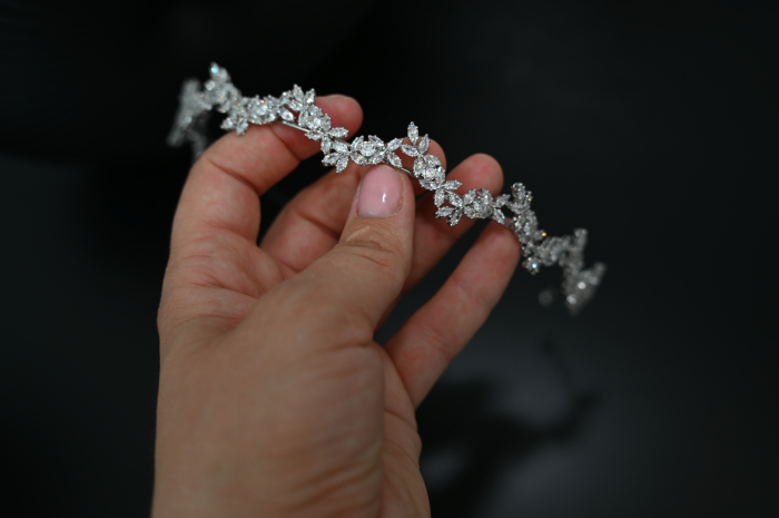 Diadema “Silver” cu cristale Zirconiu Cubic [3]