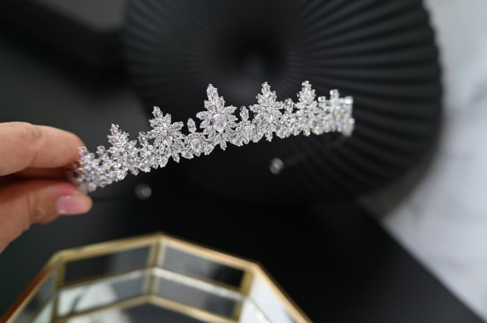Tiara PRINCESS 2,  spectaculoasă, cristale strălucitoare Zirconiu Cubic [3]