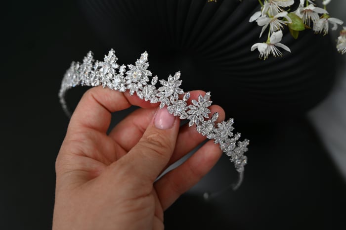 Tiara PRINCESS 2,  spectaculoasă, cristale strălucitoare Zirconiu Cubic [2]