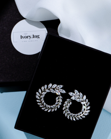 Cercei - Cercei ocazie "Circle" eleganti, Zirconiu Cubic