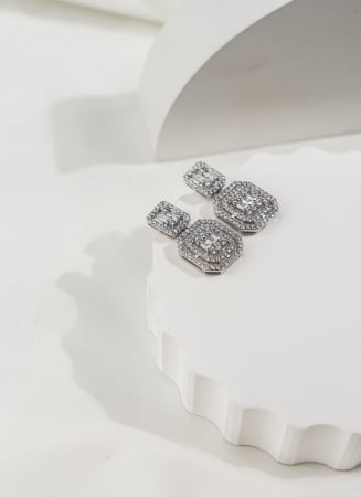 Cercei "Peonie" casual, eleganti cu cristale Zirconiu Cubic [1]
