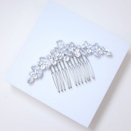 Accesoriu de par “FABULOUS” cu cristale Zirconiu Cubic, Argintiu [2]