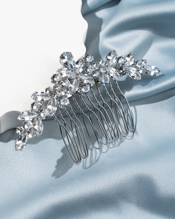 Piepteni & Pini - Accesoriu de par “FABULOUS” cu cristale Zirconiu Cubic, Argintiu