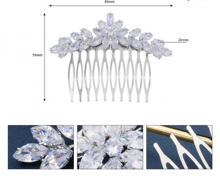Accesoriu de par “GORGEOUS” cu cristale Zirconiu Cubic [1]