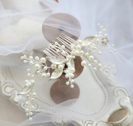Accesoriu de par “Patricia” cu cristale si perle [1]