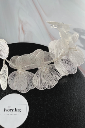 ACCESORIU PAR "WHITE FLOWERS" [1]