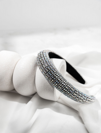 Bentite Statement - Bentita cu pietre argintii, Silver,  IVR2