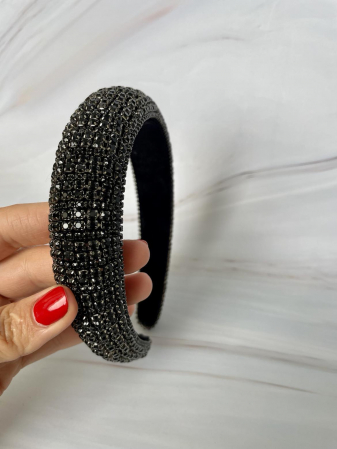 Bentite Statement - Bentita cu pietre, Black, IVR1