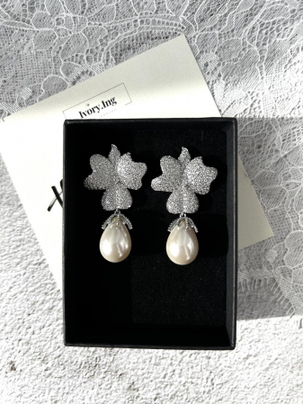 Cercei Anais, argintiu, ocazie, elegant, cristale Zirconiu Cubic [1]