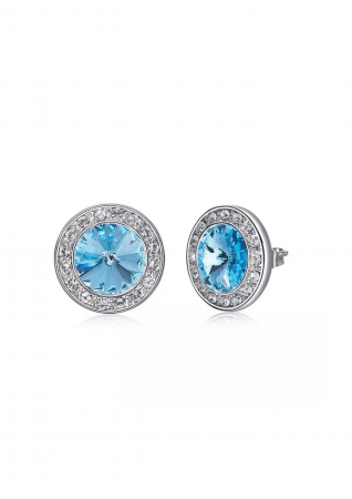 Cercei - Cercei Blue Sky , argintiu, elegant,  cristale Zirconiu Cubic, cristale Austria