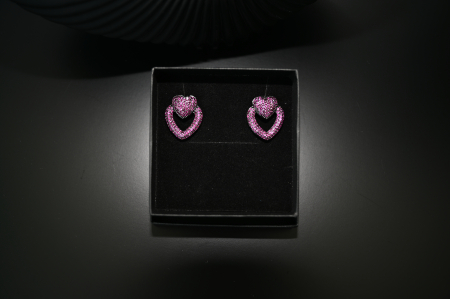 Cercei “LINEA Pink” – linii curate, design contemporan [2]