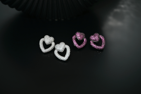 Cercei “LINEA Pink” – linii curate, design contemporan [1]