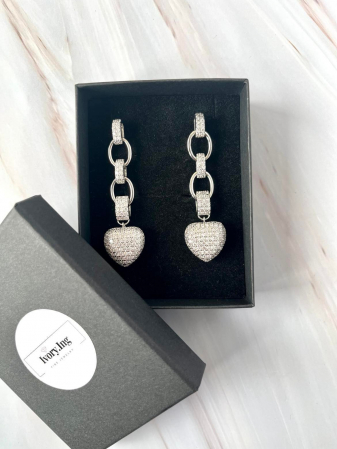 Cercei "LOVE", Zirconiu Cubic [2]