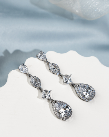 Cercei - Cercei "Luxury Water Drop", Zirconiu Cubic