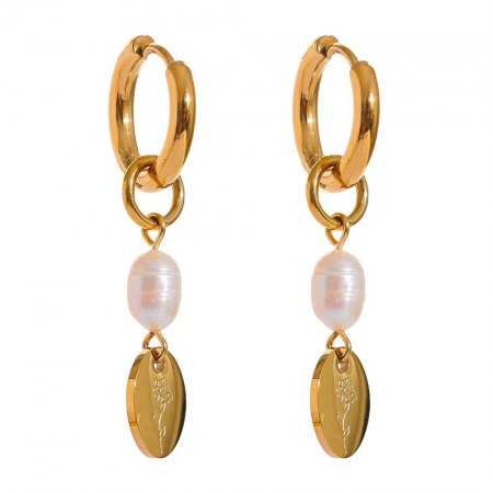 Colectie Perle - Cercei Statement cu Perlă Naturală – Eleganță Simplă, Farmec Atemporal