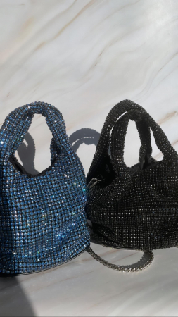 Crystal Clutch/Poseta Black cu cristale 3D [2]