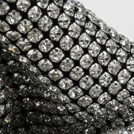 Crystal Clutch/Poseta Silver cu cristale 3D aplicate [1]